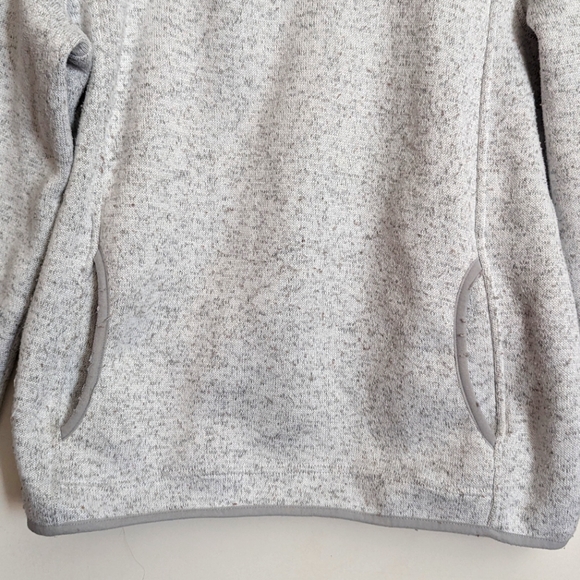 Thread & Supply Quarter Zip Pullover size Large Light Heathered Gray - Picture 3 of 9